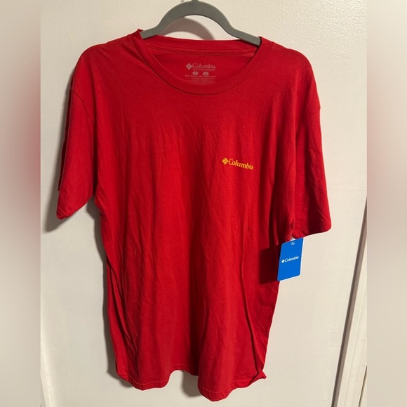 💥Columbia Men's Vibrant Red Short Sleeve Tee - Picture 2 of 7